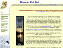 Tablet Screenshot of heavensrollcall.org